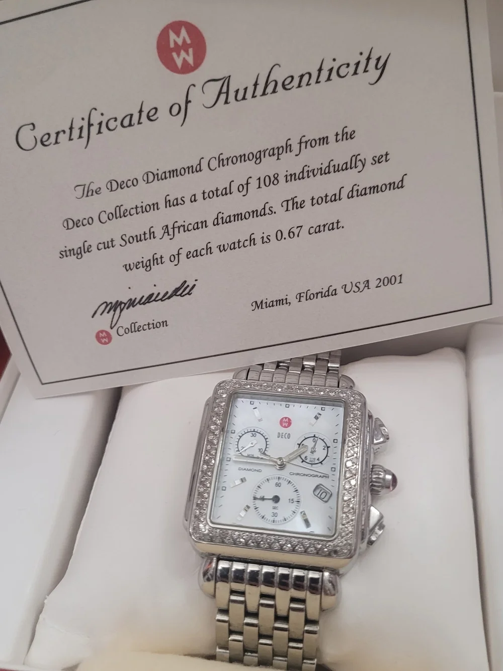 Michele Diamond Bezel Watch with Interchangeable Colorful Straps - Picture 2 of 7